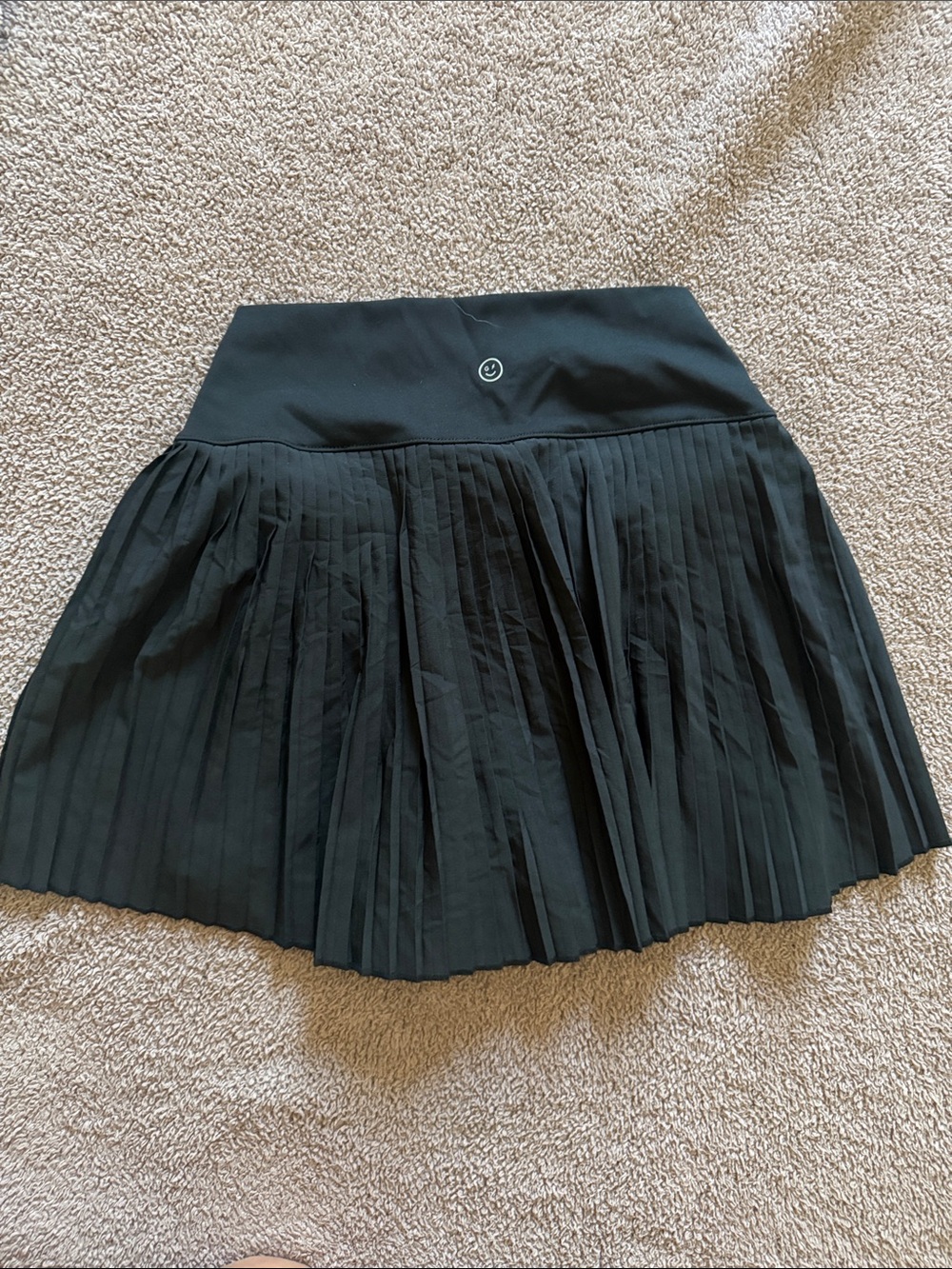Gilly Hicks Black Pleated Skater Skirt with Wide Waistband
